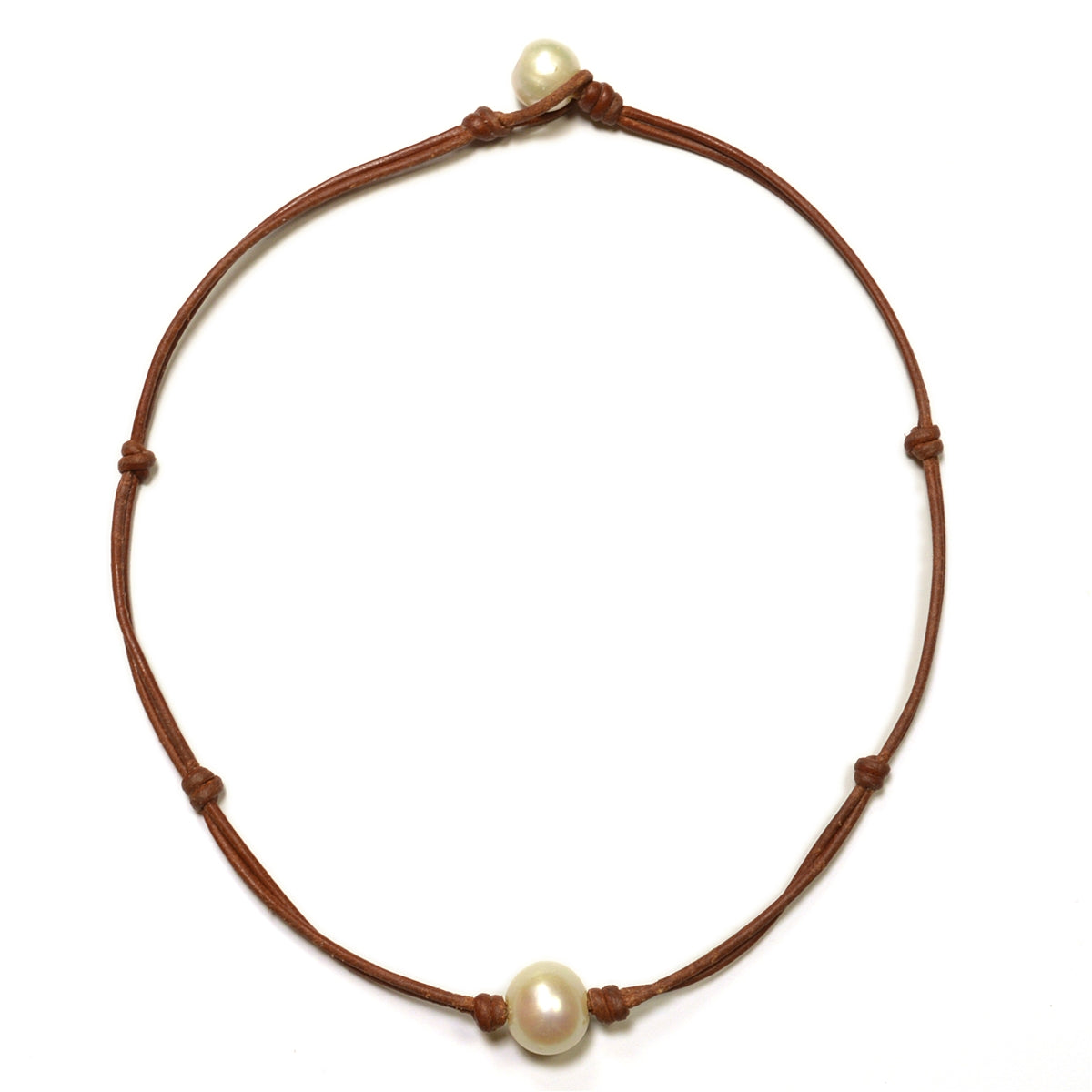 Wendy Mignot | Zak Freshwater Pearl and Leather Necklace with