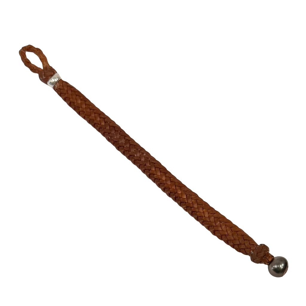 Wendy Mignot Dallas Tahitian Pearl and Leather Bracelet with Silver Rondelle