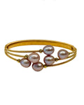 Monet Watercolor Pearl  Bangle - Lavender