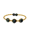 Tahitian Pearl Brass Wrap Henri Bracelet