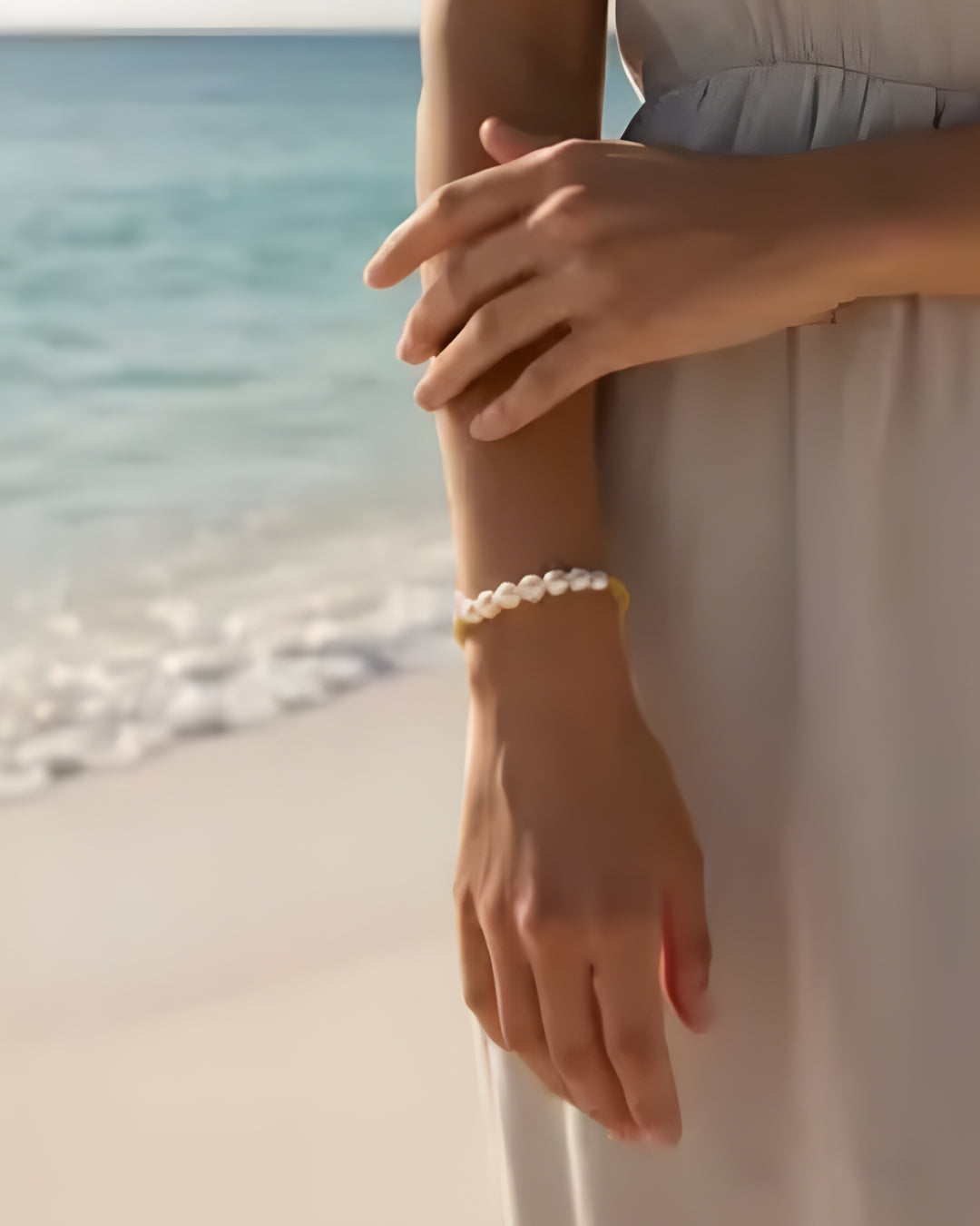 Duval Eight  Pearl Brass Bangle