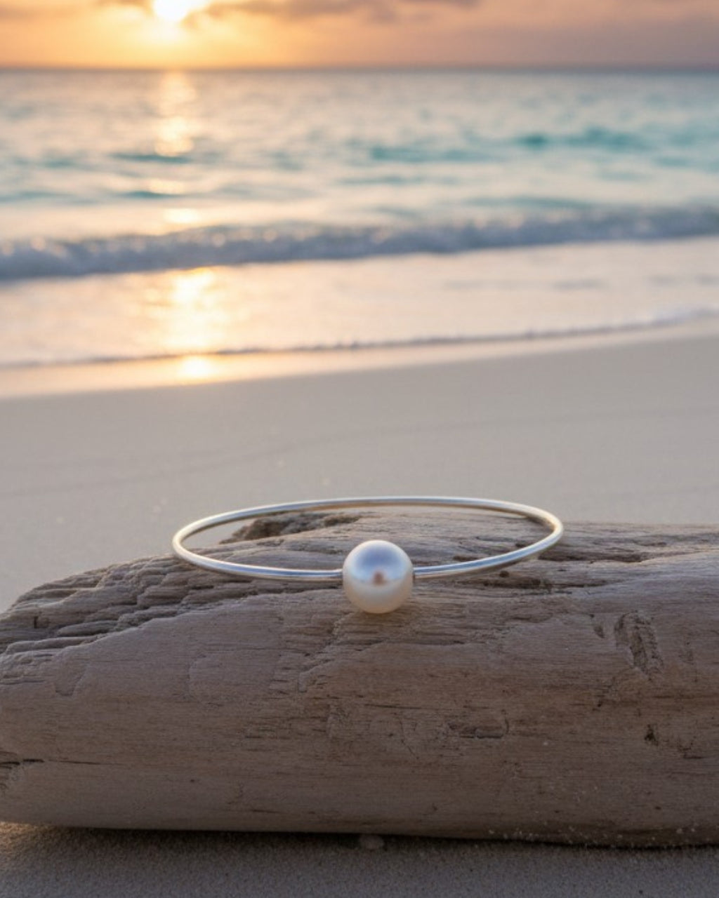 Wendy Mignot Cezanne Single Pearl Brass Bangle