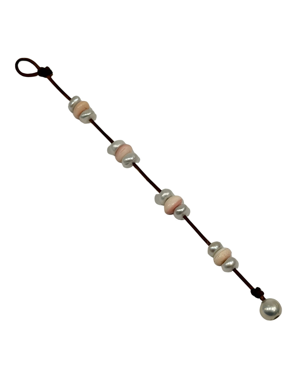 Triple Illusion Freshwater Pearl and Conch Bead Bracelet