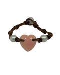 Wendy Mignot Zambia  Freshwater Pearl and Leather Love Bracelet