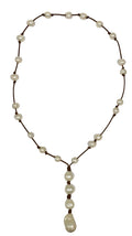 photo of Wendy Mignot Freshwater Pearl and Leather Violet Rose Necklace