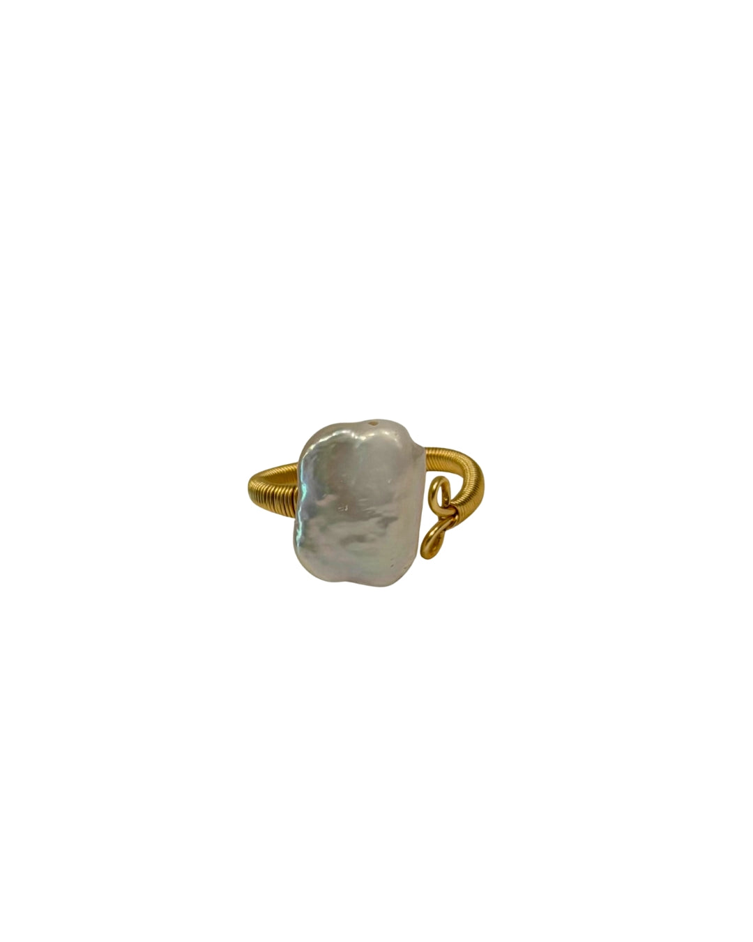 Adjustable Square Pearl Lepine Ring