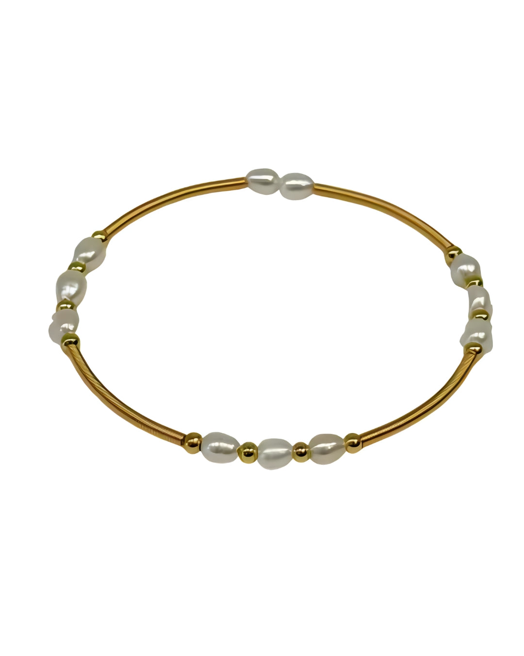 Moreau Freshwater Pearl Brass Wrap Bangle