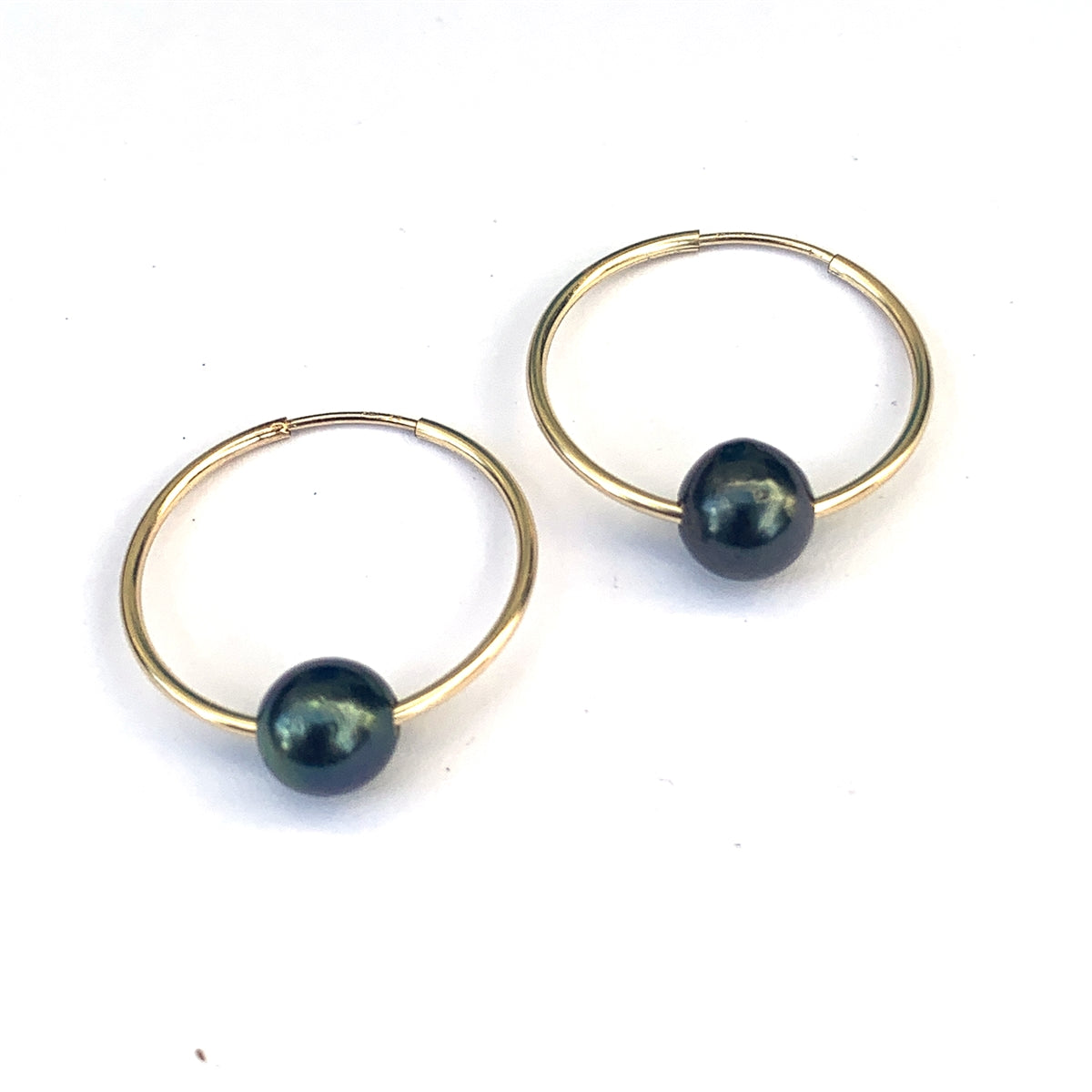 Wendy Mignot Venice Tahitian Pearl Endless Hoop Gold-Filled Earrings