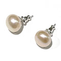 photo of Wendy Mignot Eloise Button Pearl Stud Earrings 10mm Blush