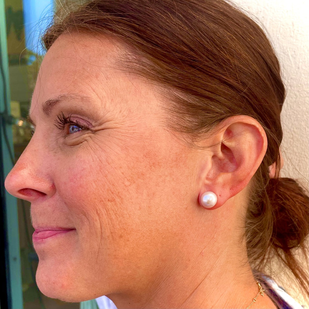 Wendy Mignot Juliette Pearl Round Stud Earrings 11mm Lavender