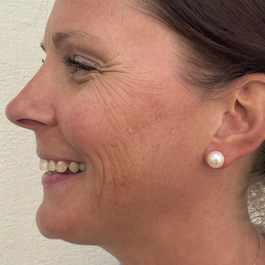 Wendy Mignot Juliette Pearl Round Stud Earrings 11mm Blush