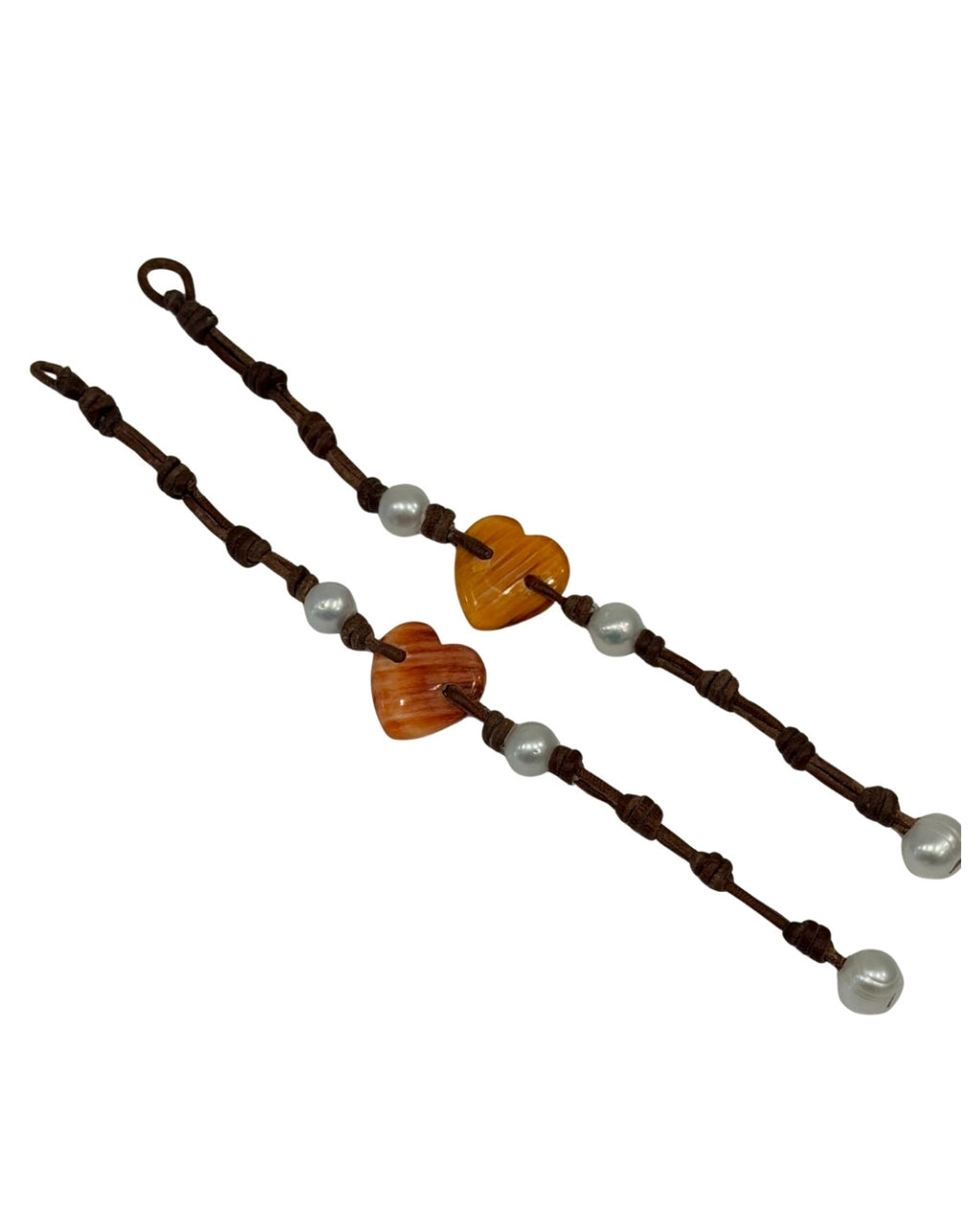 Wendy Mignot Kenya  Freshwater Pearl and Leather Love Bracelet