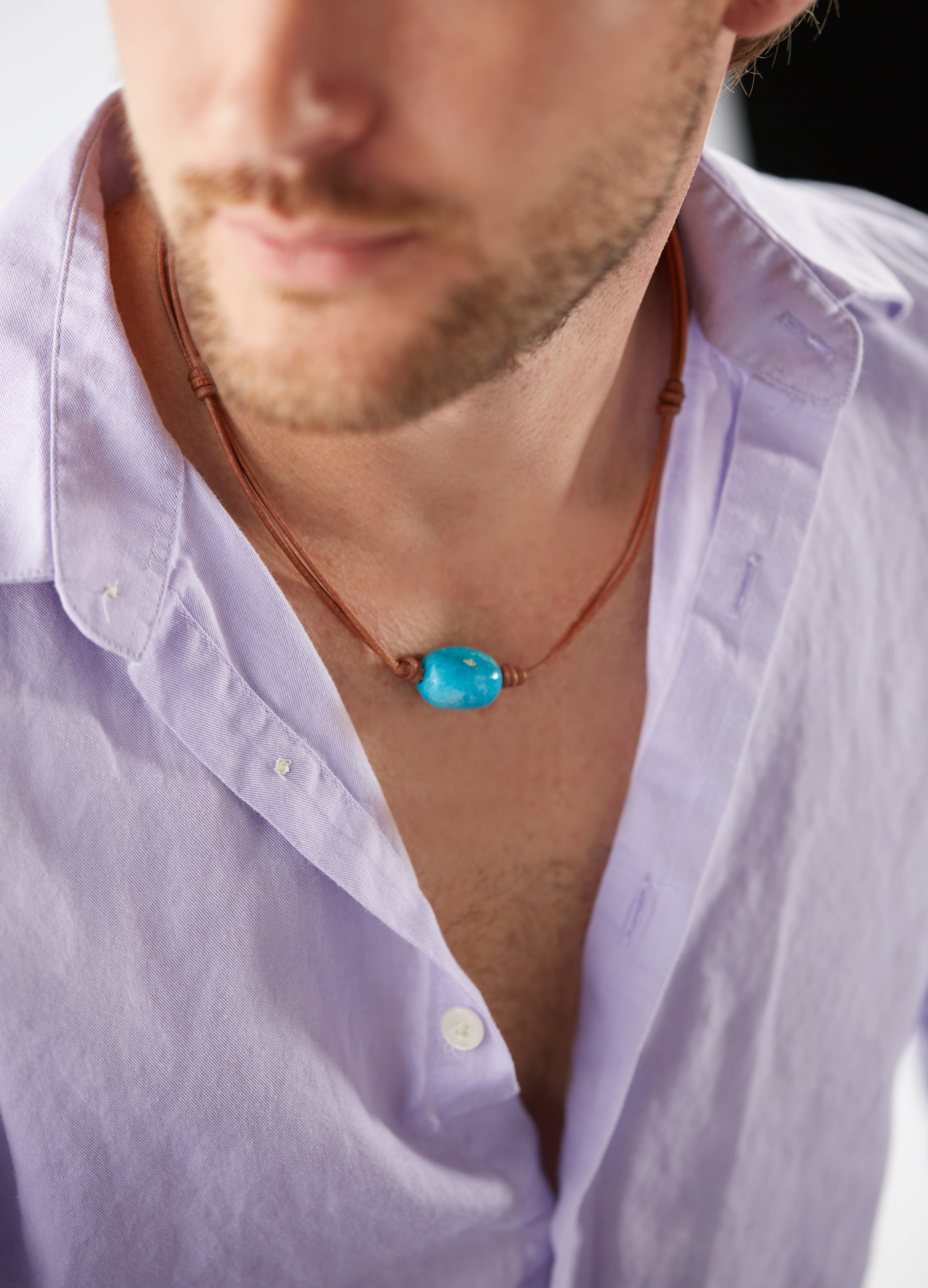 Zak Turquoise Necklace with knots