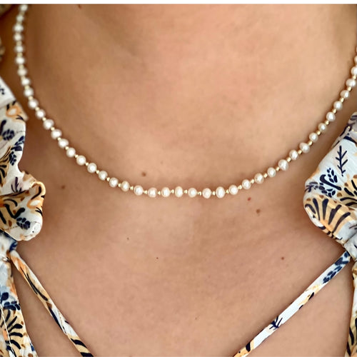 Baracoa All Around 14k Gold-Filled Bead Necklace with  Freshwater Pearls