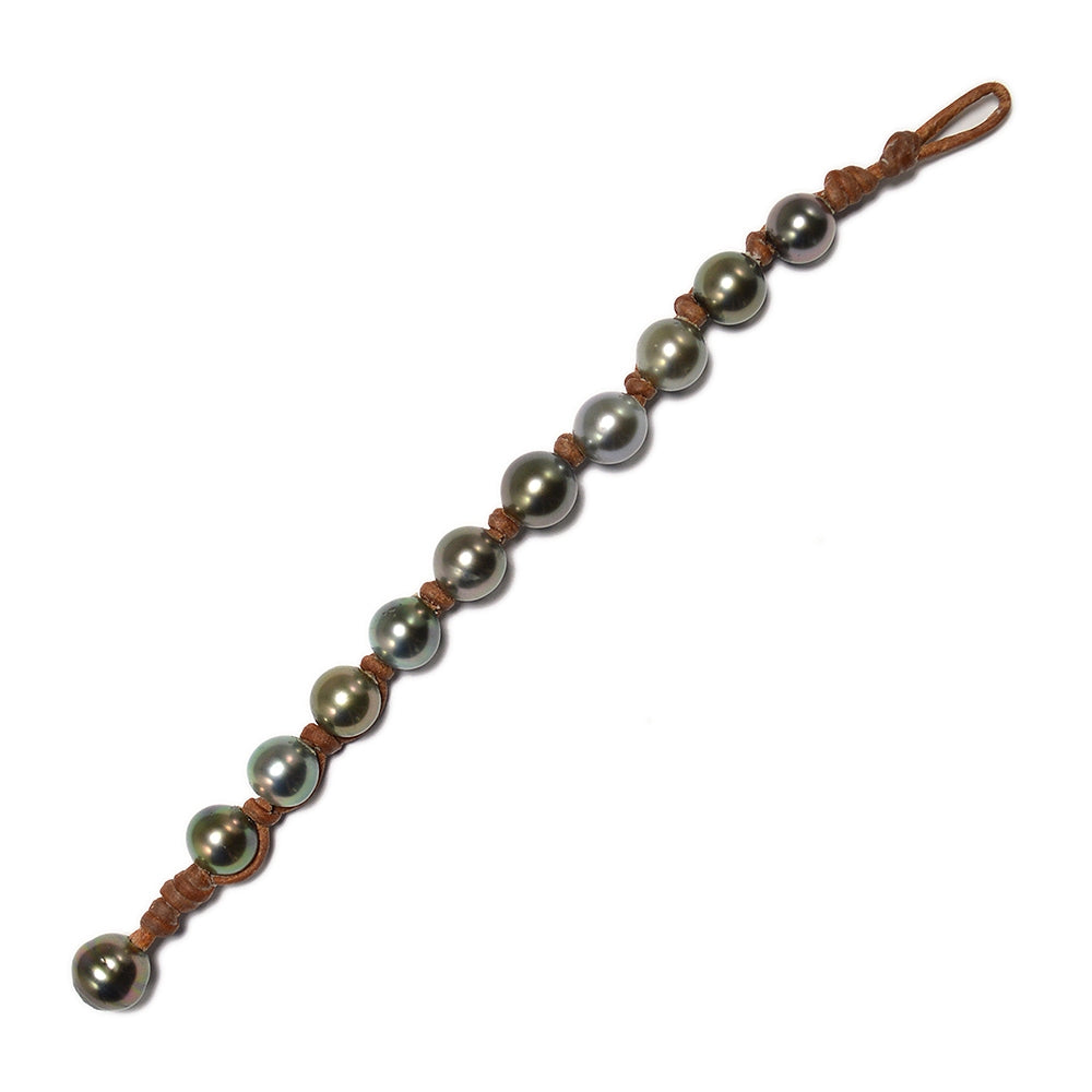 Wendy Mignot All Around the World Tahitian Pearl and Leather Bracelet