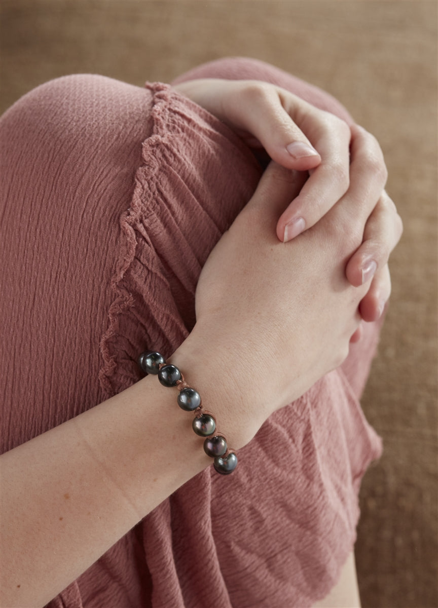 Wendy Mignot All Around the World Tahitian Pearl and Leather Bracelet