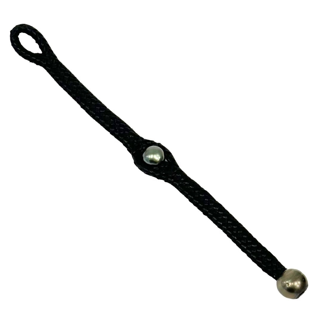 Wendy Mignot Laredo Tahitian Pearl and Leather Braided Bracelet 4