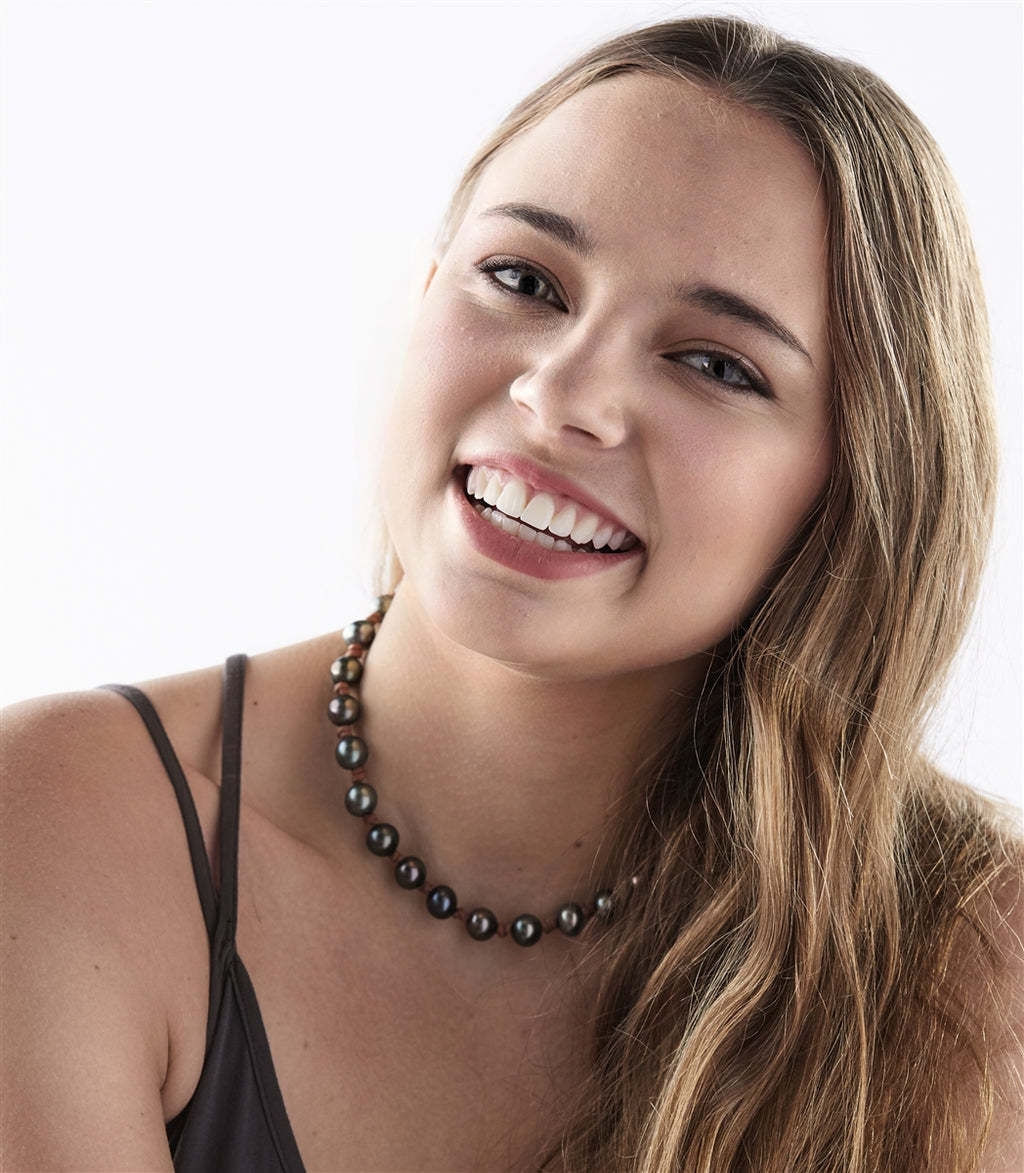 Wendy Mignot All Around the World Tahitian Pearl and Leather Necklace