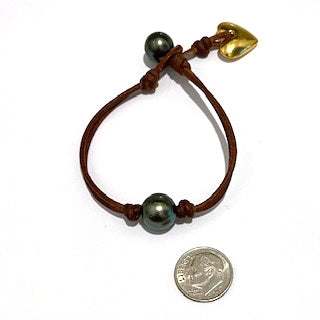 Heart & Soul Tahitian Pearl and Gold Heart Bracelet