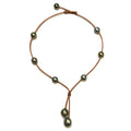 photo of Wendy Mignot Seacrest Tahitian Pearl and Leather Necklace