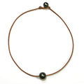 photo of Wendy Mignot Bora Bora Single Tahitian Pearl and Leather Necklace
