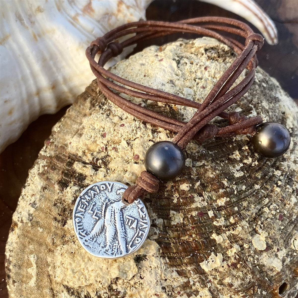 Wendy Mignot | Ancient Egyptian Ashkelon Silver Coin with Tahitian