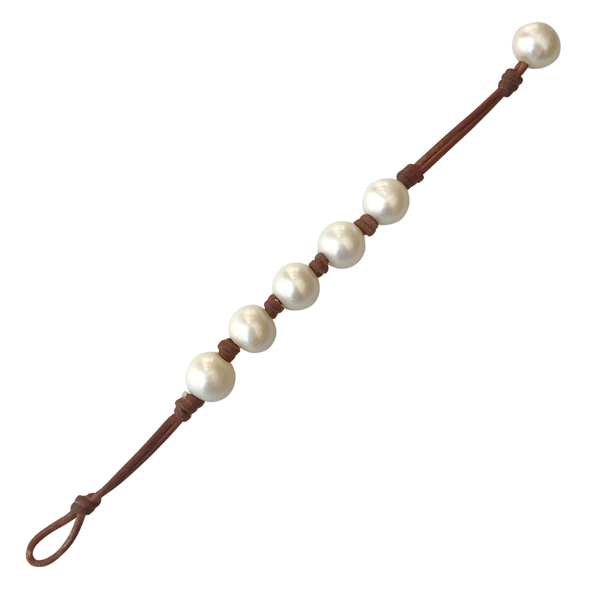 Wendy Mignot | Breezy Five Pearl Freshwater pearl and Leather