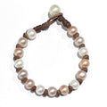 photo of Wendy Mignot All Around the World Freshwater Pearl and Leather Bracelet Multi