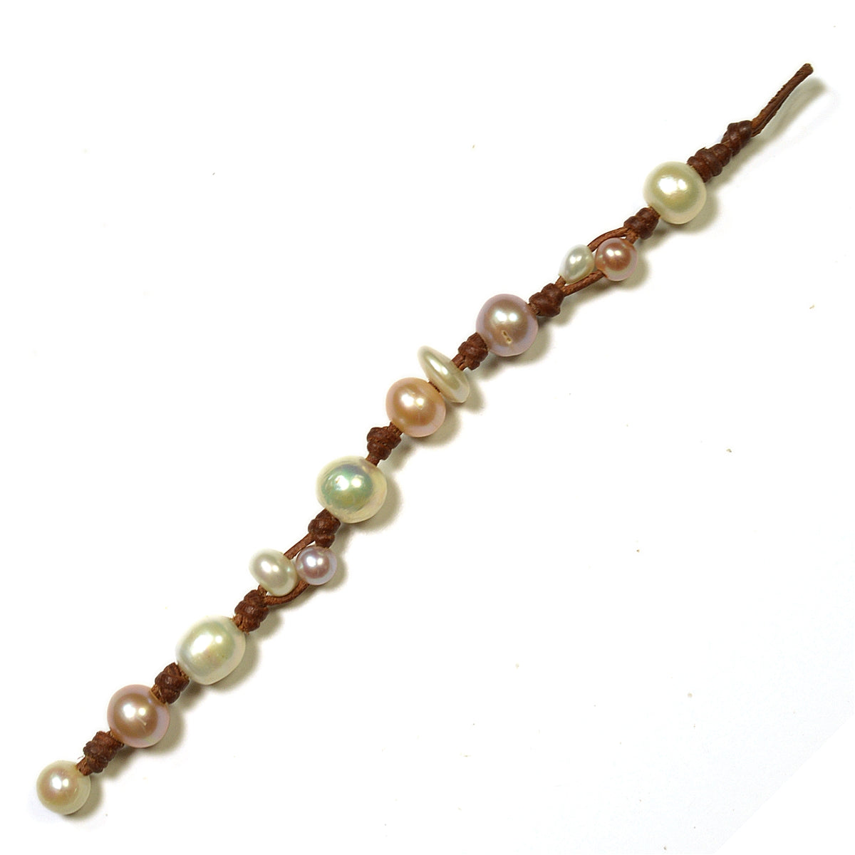 Wendy Mignot Gypsy Freshwater Pearl and Leather Bracelet
