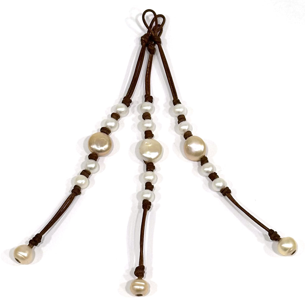 Wendy Mignot Freshwater Pearl and Leather Sunlight Bracelet