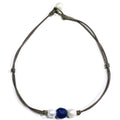 Coastline Daisy Freshwater Pearl Necklace with Ocean Green Bead by designer Wendy Mignot
