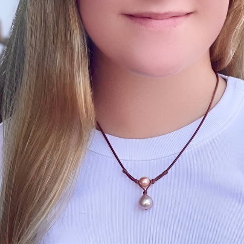 Wendy Mignot Grove Freshwater Pearl Necklace, Blush LTD