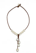 Maiko Freshwater Necklace White by Wendy Mignot