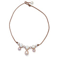 Wendy Mignot Mosey Freshwater Pearl and Leather Necklace Multicolor