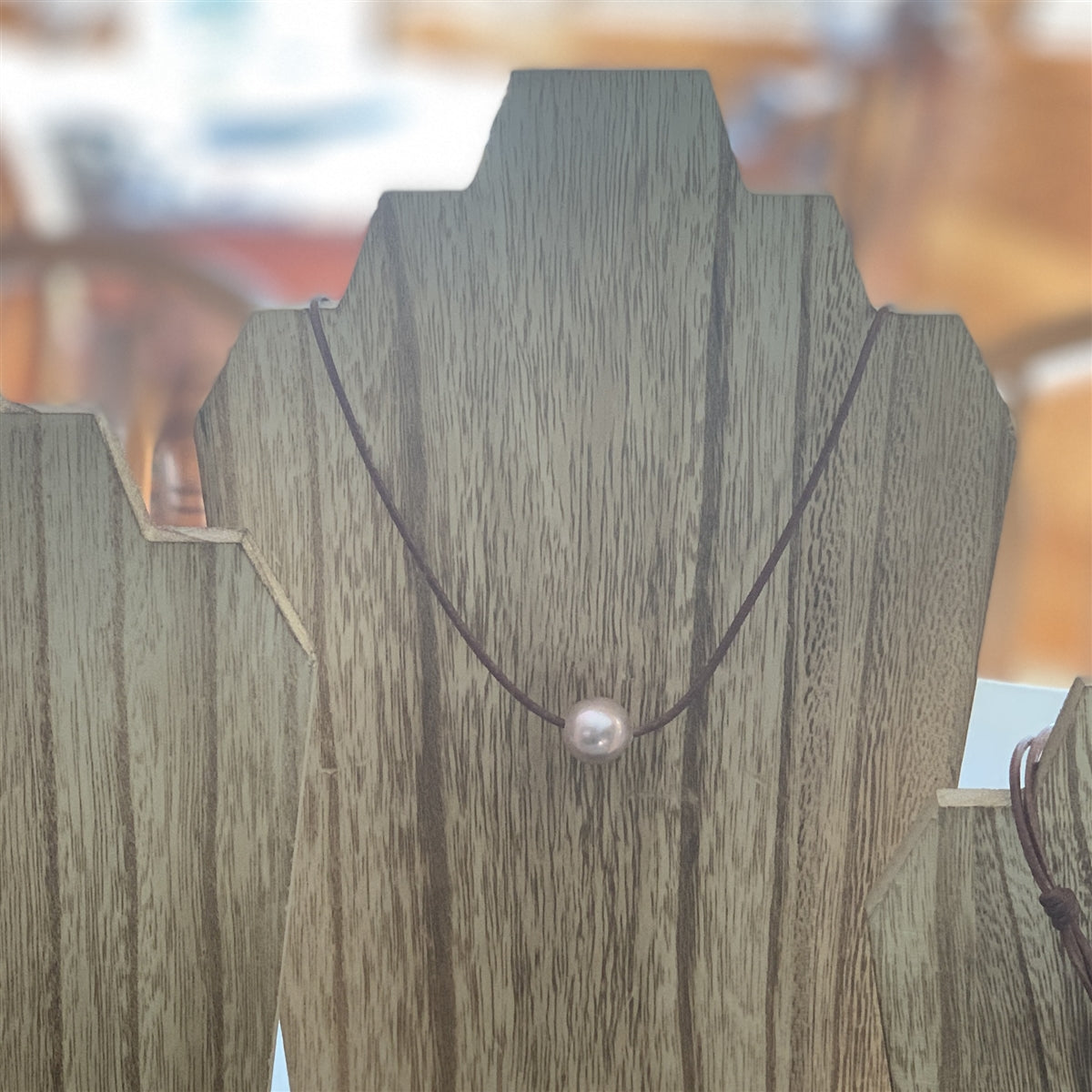 Wendy Mignot Rosie A+ Pearl and Leather Necklace - Blush Limited Edition