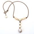 Watercolor Freshwater Necklace, Limited Edition by Designer Wendy Mignot