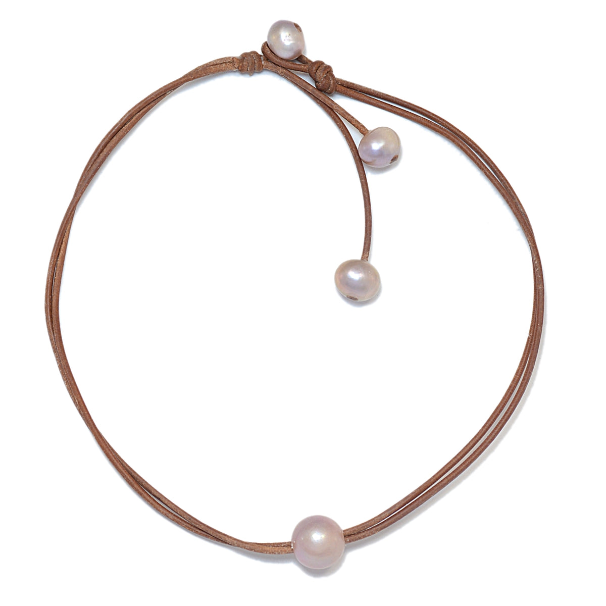 Fine Pearls and Leather Jewelry by Designer Wendy Mignot Wendy Signature Freshwater Necklace Rose LTD