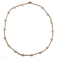 Fine Pearls and Leather Jewelry by Designer Wendy Mignot Illusion Freshwater Necklace White II