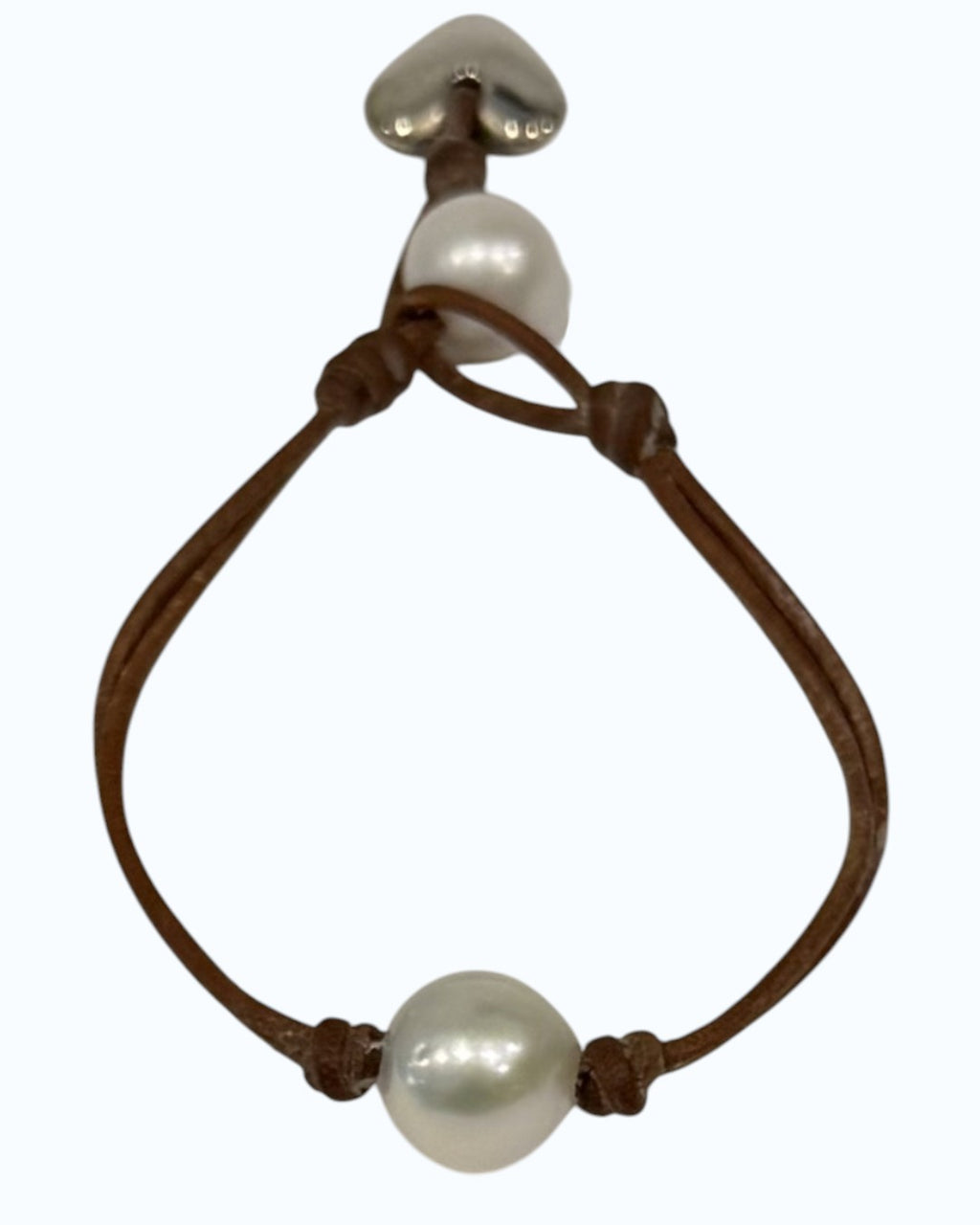 Heart & Soul Freshwater Pearl and Silver Heart Bracelet