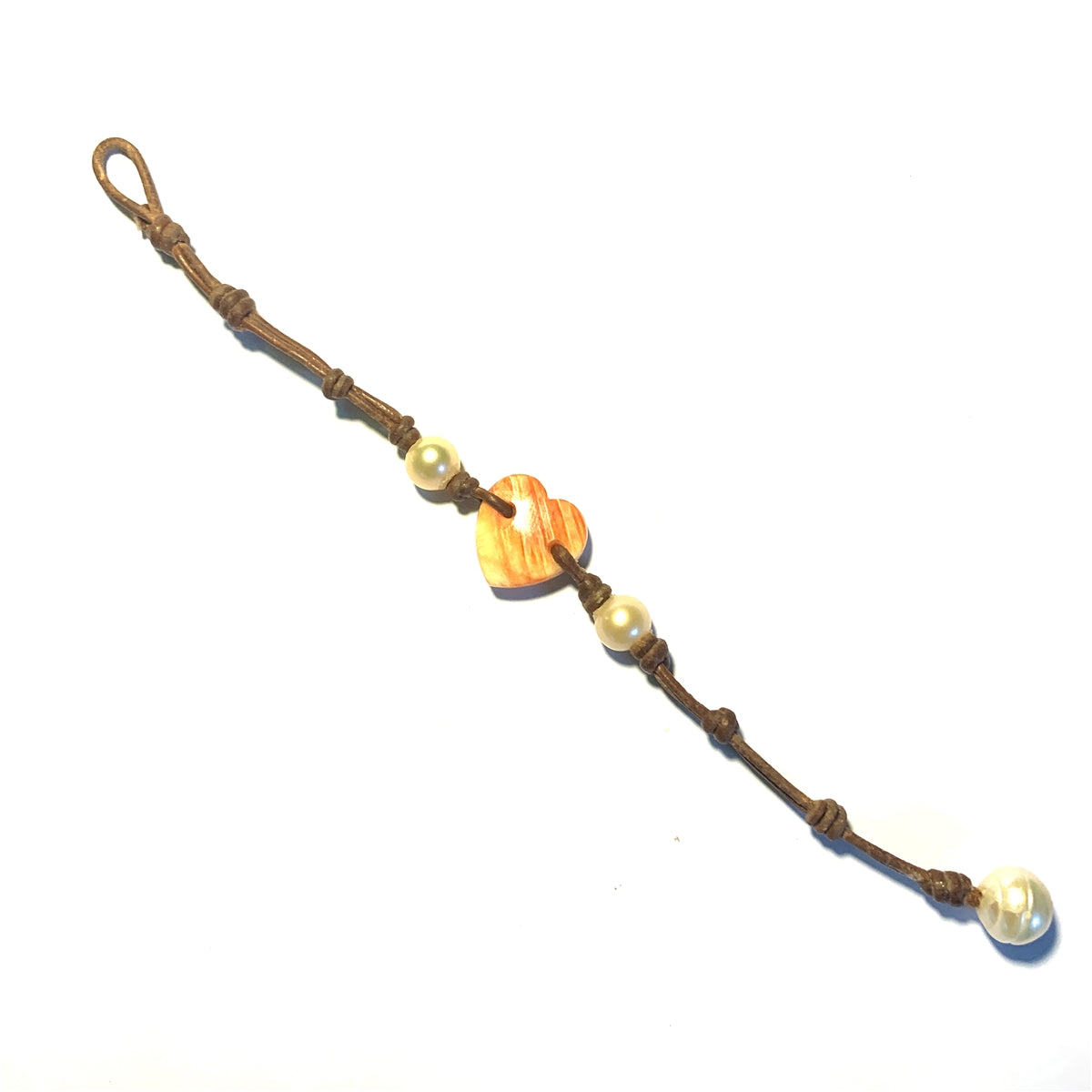 Wendy Mignot Kenya Amour Freshwater Pearl and Leather Bracelet