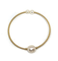 Wendy Mignot Cezanne Single Pearl Brass Bangle