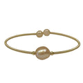 Cezanne Single Blush Pearl Brass Bangle