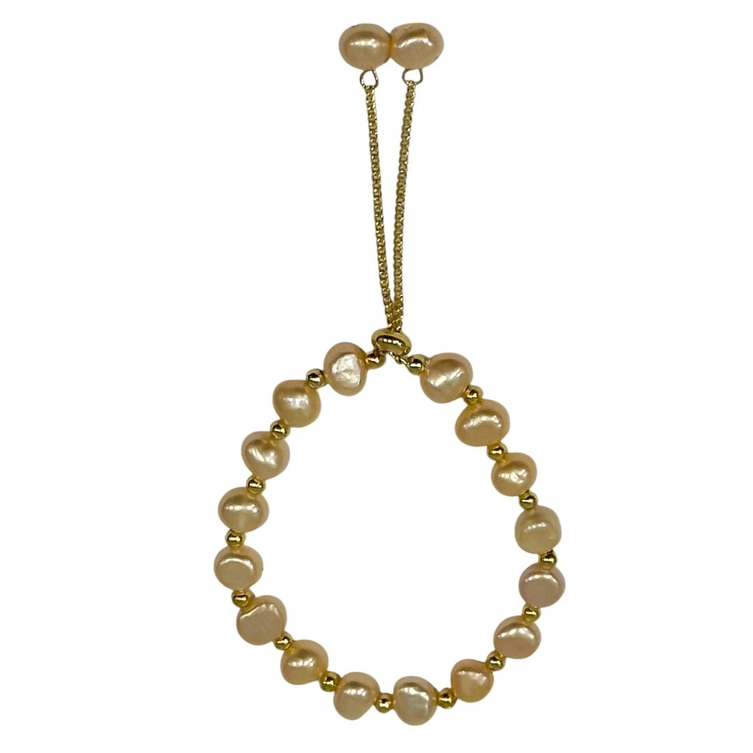 Matisse Adjustable Pearl Bracelet - Blush