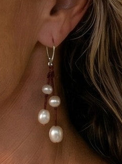 Wendy Mignot Freshwater Pearl Music Earrings-White