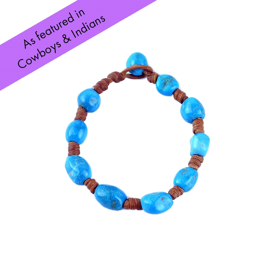 photo of Wendy Mignot Jean Noel Petite Turquoise and Leather Bracelet